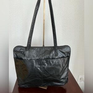 Latico Black Leather Tote Bag